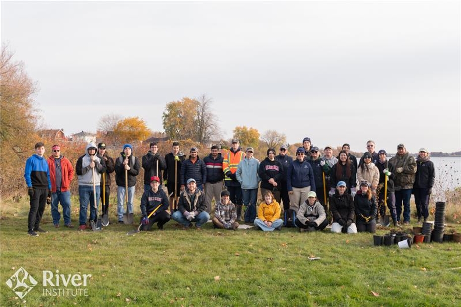 students on Cornwall shoreling